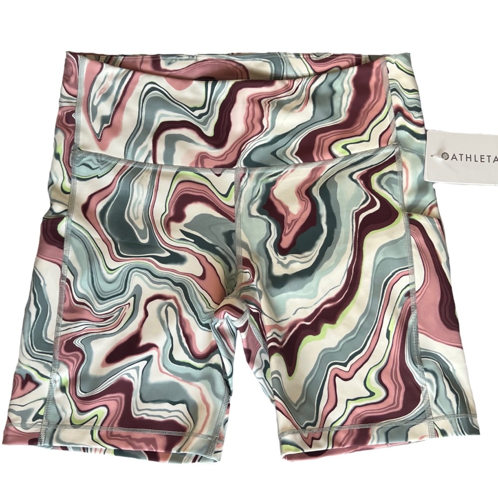 Athleta Womens Ultimate Stash Pockets 7" Short Biker Shorts Large Active